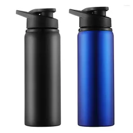 Water Bottles 700ML Big Capity Portable Stainless Steel Sports Bottle Direct Drinking Bicycle Cups Outdoor