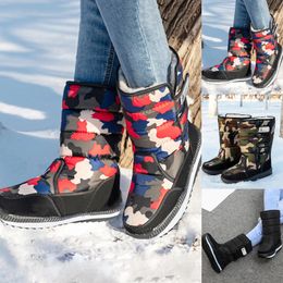 Men Women Snow Boots Platform Winter Boots Thick Plush Waterproof Non-slip Boots Fashion Winter Shoes Warm Fur Botas 240106