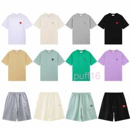 Shirt Summer Casual New Mens Women Designer of Luxury t Fashion Tshirt Man Clothing Amis Loose Sport Shorts UV9H