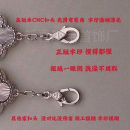 Classic Van Jewellery Accessories Fanjia Micro Gold CNC Clover Necklace White Fritillaria Laser High Version Five Flower Bracelet