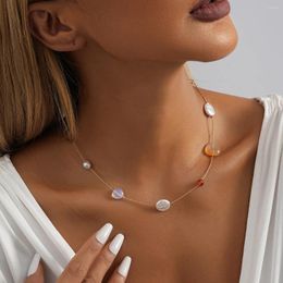 Pendant Necklaces Europe And America Natural Stone Imitation Pearl Necklace For Women Simple Versatile Ladies Jewelry