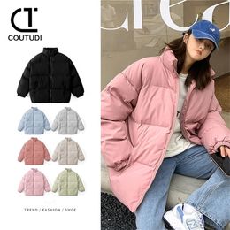 COUTUDI Women Oversize Jacket Winter Korean Fashion Streetwear Coat Padded Cotton Clothes Female Outdoor Casual Bread Clothing 240105