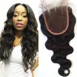 Closures Mongolian Body Wave Human Hair Lace Closure With Baby Hair Natural Black 822inch No Shedding GEASY