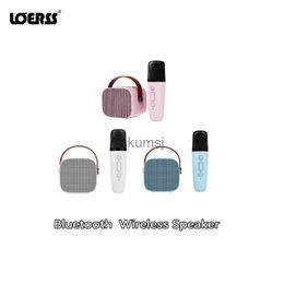 Portable Speakers LOERSS Bluetooth 5.0 Speaker Wireless Portable Mini Wireless Audio HIFI 3D Stereo Karaoke Microphone Subwoofer Gaming Speaker YQ240106