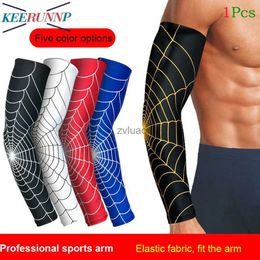 Arm Leg Warmers Protective Gear UV Protection Breathable Arms Sleeves with Anti-Slip Tattoo Covers Compression Ice Silk Cooling Athletic for Sports YQ240106