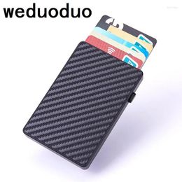 Holders Card Holders 2022 Antitheft Smart Wallet RFID Holder Thin ID Case Unisex Automatically Solid Metal