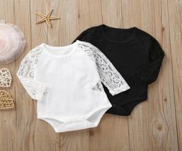 Baby Girl Romper Lace Sleeve Infant Girls Jumpsuits Personalised Toddler Bodysuits Designer Newborn Climbing Clothes Baby Clothing3110899