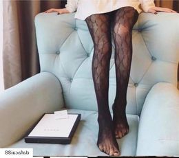 Sexy Long Stockings Women Fashion black and white Thin Lace Mesh Tights Soft Breathable Hollow Letter Tight Panty hose High qualit3561945