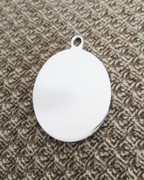 100pcslot Stainless steel Outhole Circle blank Dog tags pet dog ID tags fashion men pendants9349662