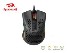 Redragon Storm M808 USB Gaming Mouse Wired RGB Backlight 12400 DPI 9 Buttons Programmable Optics Mice Computer Gamer PC3304239