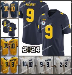 Michigan Football Jersey "J.J. Mccarthy" 2024 ROSE Bowl ''Tom Brady ''Aidan Hutchinson''Blake Corum'' Jersey Michigan Wolverines NCAA