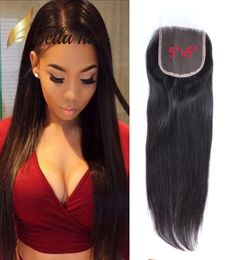 55 66 Closure Straight Lace Virgin Human Hair Brazilian Peruvian Indian Malaysian Bellahair3753231