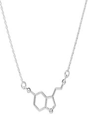 1 chemical molecular structure pendant necklace formula 5HT geometric exquisite nurse simple Lucky woman mother men039s family3046993