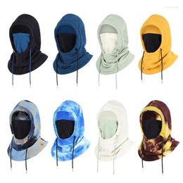 Berets Cycling Hat Ski Winter Windproof Outdoor Sports Bib Cold Padded Hoodies Mask Fleece Warm Driving Neck Guard