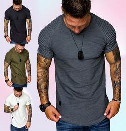 Men Designer T Shirt Fashion Summer Tshirts Male Tshirt Womens Top Tee Pleated Raglan Sleeves Short Sleeve Blank Mens Clothes Cas6454788