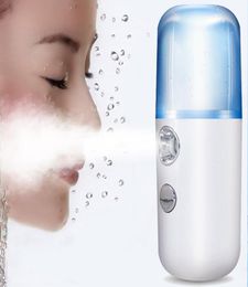DHL ship Portable Mini Nano Mist Sprayer Facial Body Nebulizer Steamer Moisturizing Skin Care Tools 30ml Face Spray Beauty Instrum5836808