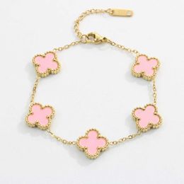Classic Van Jewelry Accessories Hot selling fashionable and versatile lucky grass jewelry new 18K gold four leaf clover bracelet LTYI