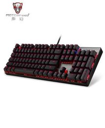 Official MOTOSPEED CK104 Gaming Wired Mechanical Keyboard 104 Keys Real RGB Blue Switch LED Backlit AntiGhosting for Game1605291