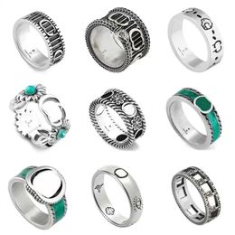 Rings Enamel Band Rings for Men Designer Snake Skull Ring Size 511 Women Jewellery Flower 925 Silver Couple Rings Luxury Interlocking G C