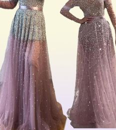 Casual Dresses Women Elegant Formal Evening Party Mesh Long Sleeve High Waist Sequins Shiny Wedding Dress Top Quality Vestidos17211168