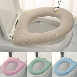 Covers Toilet Seat Covers Fashion Oshape Soft Warm Plush Cover Paste Winter Thick Washable Resuable Elastic Closestool Mat Cushion Pad