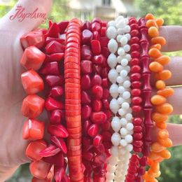 Rings Natural Coral Freeform Stone Beads Spacer for Diy Necklace Bracelets Earring Jewelry Making Strand 15" Free Shipping