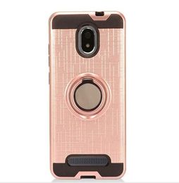 TPUPC Material Hybrid Dual Layer for FOXXD MiroL590A 360 Degree Rotating Ring Kickstand Defender Case for Alcatel Fierce 450603965133