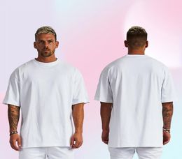 Plain Oversized T shirt Men Gym Bodybuilding and Fitness Loose Casual Lifestyle Wear Tshirt Male Streetwear HipHop Tshirt T200216080518