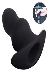 Hollow Anal Expander Huge Dildo Man Anus Plugs Prostate Massage Vagina Dilator Sex Toys Huge Silicone Butt Plug Enema Toy9815004
