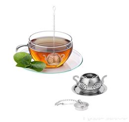 Stainless Steel Tea Infuser Teapot Tray Spice Tea Strainer Herbal Philtre Teaware Accessories Kitchen Tools tea infuser8333329