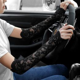 Arm Leg Children's Finger Gloves Summer Ice Silk Long Bride Thin Wrist Guard Women's Driving and Cycling Scar Covering Sun Protection False Sleeve YQ240106