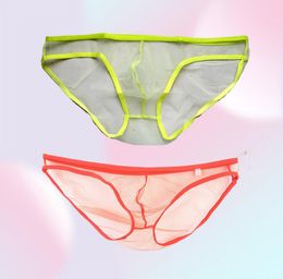 Underpants Full Transparent Men Underwear Briefs Gauze Male Viscose Panties Sexy Lingerie See Through Cueca Gay Plus Size Slips Ho3940898