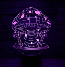 LED Night Light 3D Mushroom 7 Colours Touch Switch Acrylic Table Desk Lamp Decor Christmas Decoration R457357539