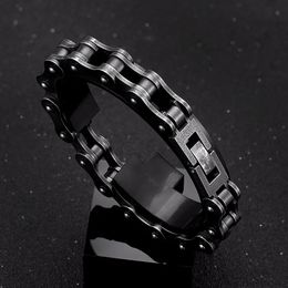 MKENDN Locomotive Men Punk Rock Bicycle Chain Bracelet Stainless Steel Mountain Bike Accessory Male Gifts 240105