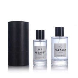 Custom stock 50ml 100ml luxury empty perfume bottle round transparent glass perfume bottle with box