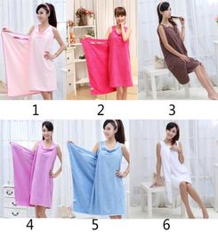 Magic Bath Towels Lady Girls SPA Shower Towel Body Wrap Bath Robe Bathrobe Beach Dress Wearable Magic Towel 9 color3434005