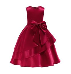 Baby Girls Big Bow Princess Dress 2018 Kids Party Clothes Toddler Elegant Dresses Fashion Wedding Dress For Girl2545257
