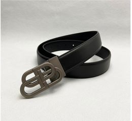 Mens Belt Designer Genuine Leather Belts Smooth Buckle Fashion Woman Waistband Casual Belts Lady Cintura Ceintures B Belt Width 3.4cm