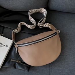 PU Leather Belt Bag Jacquard Weave Wide Strap Crossbody Chest Bag Zip for Party Festival Sports Shoulder Bag Bolso Fanny Pack 240106