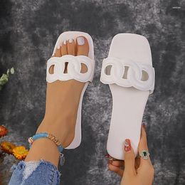 Slippers For Women's Outer Wear Summer Versatile Fashion Flat Bottom Internet Celebrity Sandals Beach Shoes Women