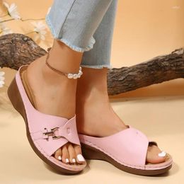 Slippers High Quality Shoes Female Open Toe Women Summer Casual Beach Ladies Wedge Plus Size Zapatillas De Mujer