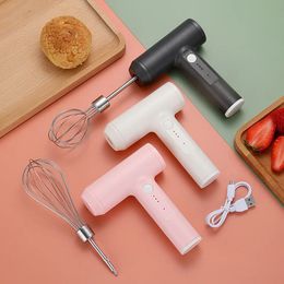 Manual Mixer Electric Egg Beater USB Charging Milk Frother Foam Creamer Cake Automatic Coffee Whisk Milker Kitchen Whisk Tools 240105