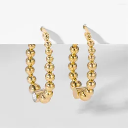 Hoop Earrings Dckazz 2024 Metal Pearl Small Circle For Women Gold Plated Piercing Ear Buckle Huggies Pearls Eardrop Jewelry