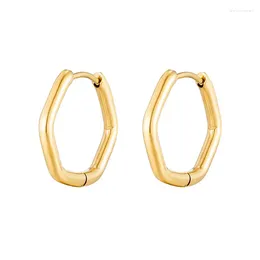 Hoop Earrings Vintage Irregular For Women Fashion Stainless Steel Gold Color Plated Earring Trendy Jewelry Gifts Wholesale