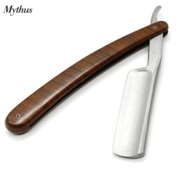 Folding Beard Cutter Sharp Beard Shaving Knife Stainless Steel Straight Edge Blade Razor Barbers Manual Shaver With Leather Bag2303239