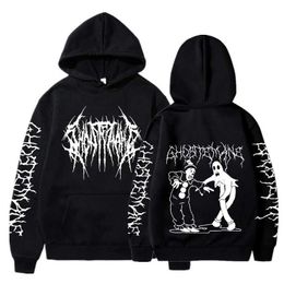 Men's Hoodies Sweatshirts Ghostemane Double Sided Print Hoodie Men's Fashion Hip Hop Metal Rock Hoodies Gothic Oversized Sweatshirt Tracksuit Streetwear