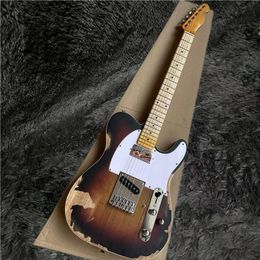 Hot sell good quality Classic electric guitar, quality accessories, selected white wax xylophone body, good timbre. can be Customised