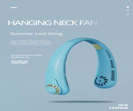 LT23 hanging neck fan usb portable mini lazy 2022 new leafless portable small charging mute student wind cooling6593228