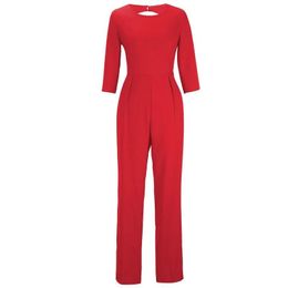 Rompers WholesaleFashion 2015 Autumn Women Jumpsuit Rompers Sexy Elegant Backless Overalls Black Red Blue Ladies Bodysuit Playsuit Nightc