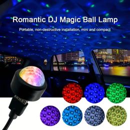 1pc Projection Lamp LED Party Stage Light USB Romantic Atmosphere LED Light For Car, Bedroom, Party